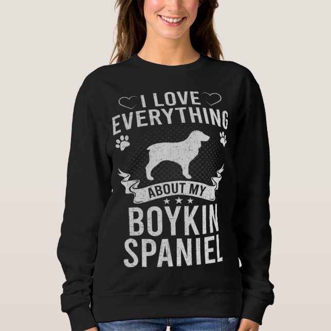 I Love Everything About My Boykin Spaniel Dog T Shirt (Framsida)