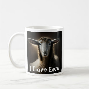 I Love Ewe Söt Puns Kaffemugg