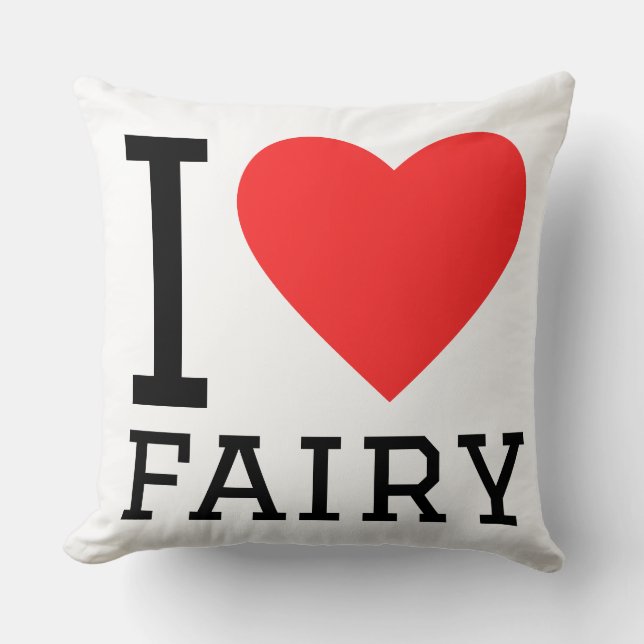 I love fairy  kudde (Framsida)