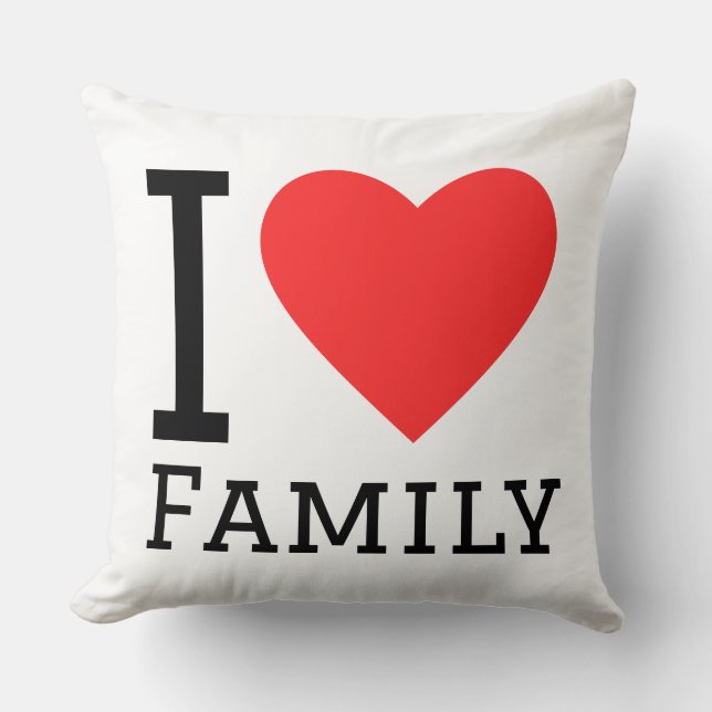 I love family kudde (Framsida)