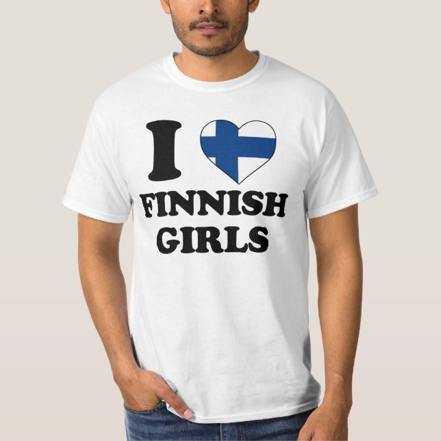 I love Finnish Girls T-shirt (Framsida)