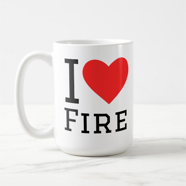 I love fire kaffemugg (Vänster)