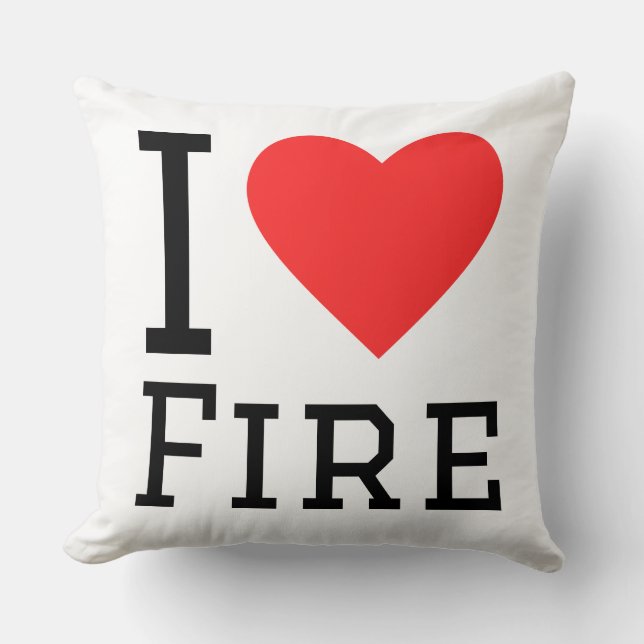 I love fire kudde (Framsida)