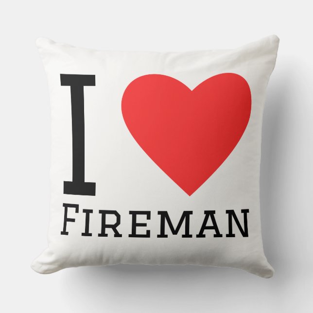I love fireman  kudde (Framsida)