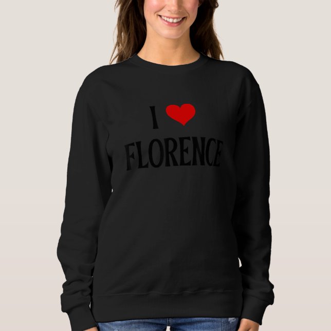 I Love Florence Italy Italian Family Holiday Trave T Shirt (Framsida)