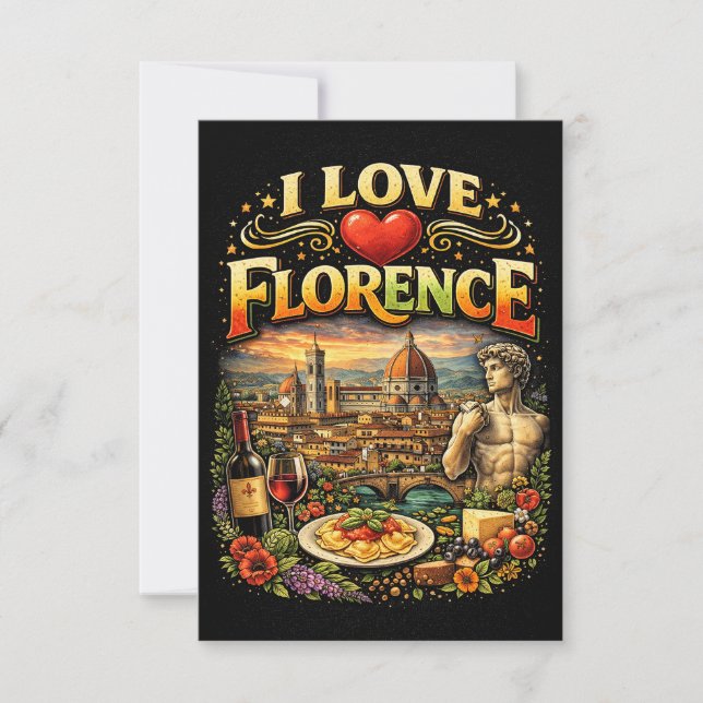 I Love Florence Tack Kort (Framsida)