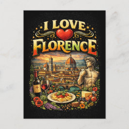 I Love Florence Vykort