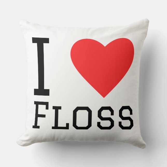I love floss kudde (Framsida)