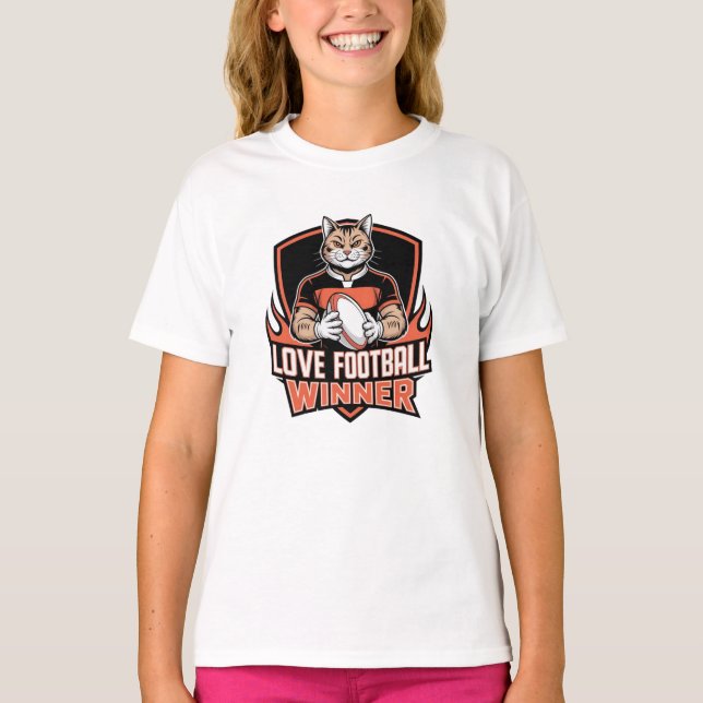 I love football  t shirt (Framsida)