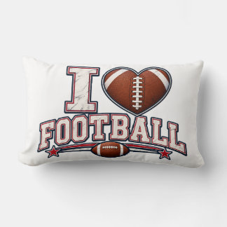 I Love Football Throw Pillow | Football Dad Gift | Lumbarkudde