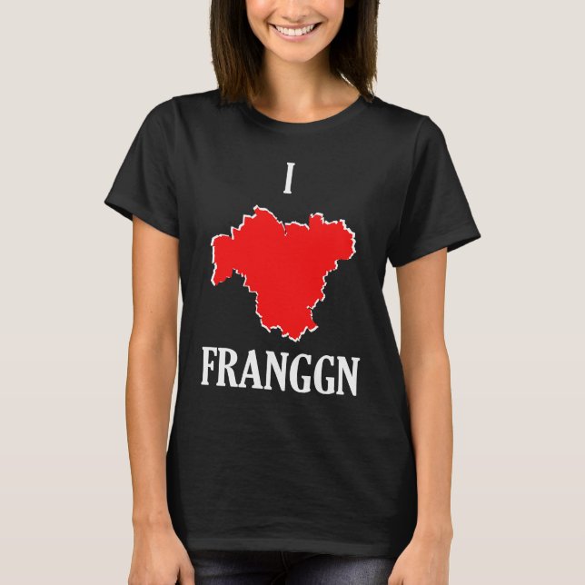 I Love Franggn Proud Franks Card  Home T Shirt (Framsida)