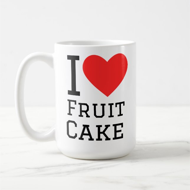 I love fruit cake  kaffemugg (Vänster)