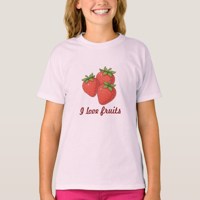  " I love fruits" T-shirt  (Framsida)