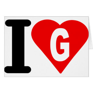 i-love-g. hälsningskort