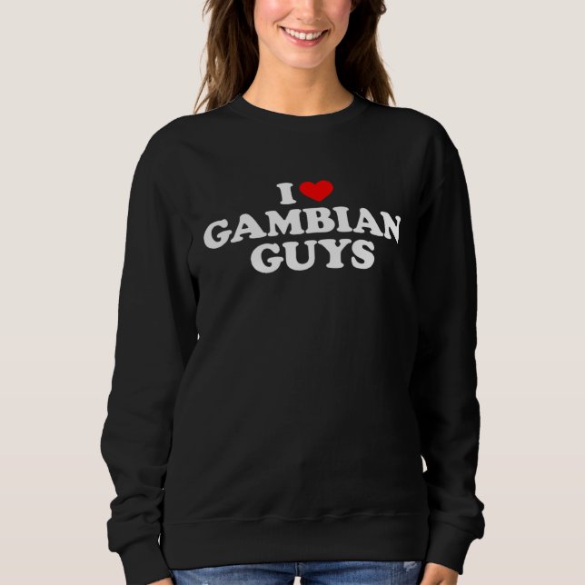 I Love Gambian Guys T Shirt (Framsida)