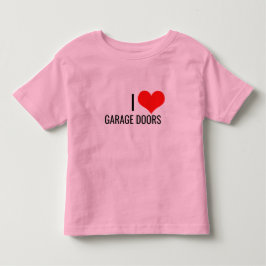 I Love Garage Doors Red Heart Christmas Gift Pink T Shirt