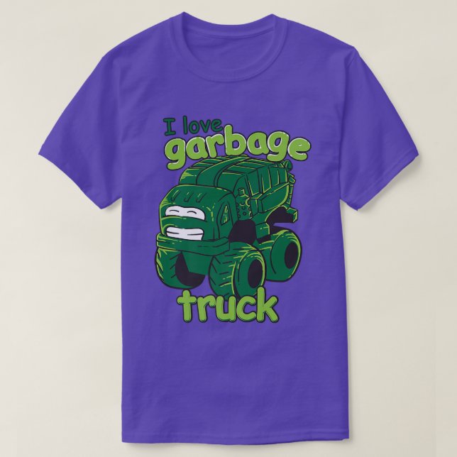 I Love Garbage Trucks Kids - Little Trash Truck Te T Shirt (Design framsida)