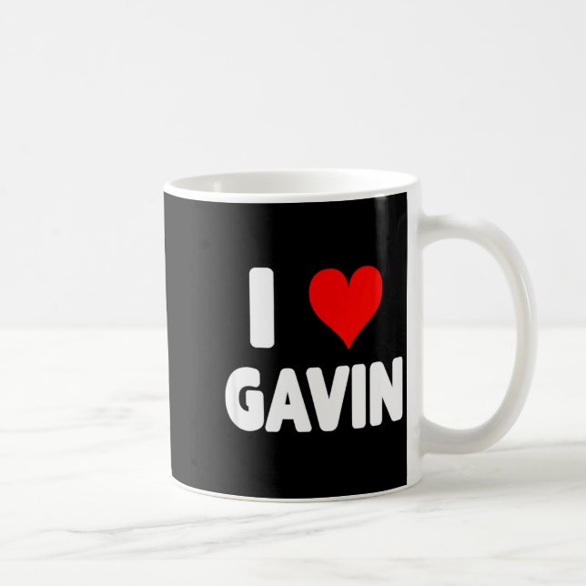 I Love Gavin - Heart  Kaffemugg (Höger)