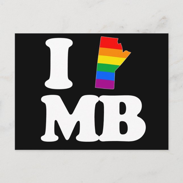 I LOVE GAY MANITOBA - VIT -.png Vykort (Framsida)