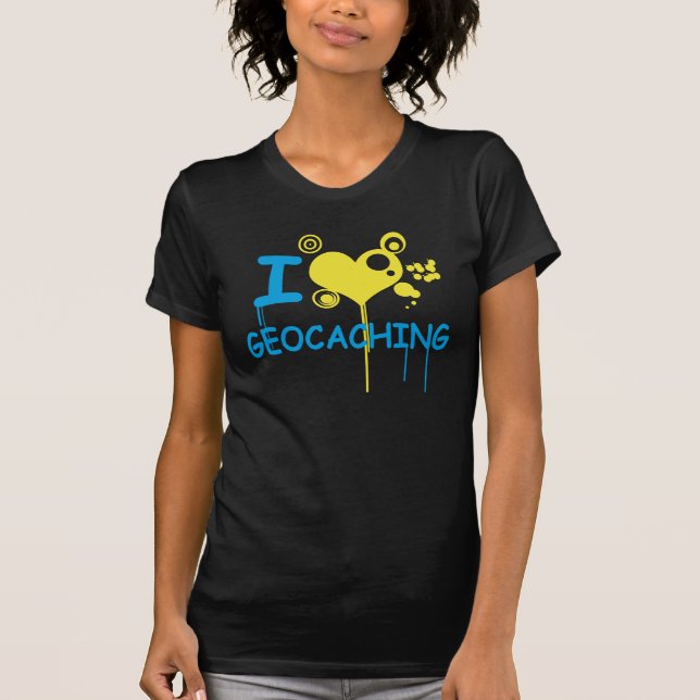 I love geocaching tee shirt (Framsida)