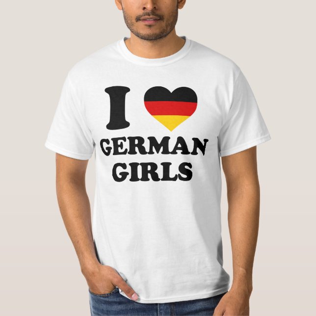 I love German Girls Tee Shirt (Framsida)