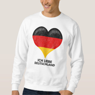 I love German people and Germany country Heart Lång Ärmad Tröja