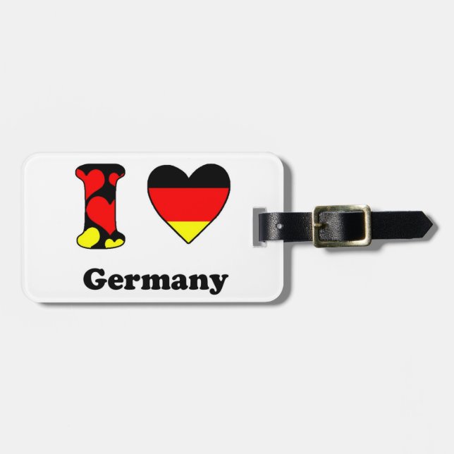 I love Germany Bagagebricka (Horisontell Framsida)