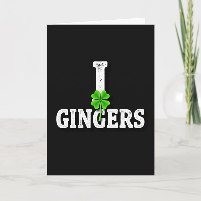 I Love Gingers Lucky Card Kort (Framsida)