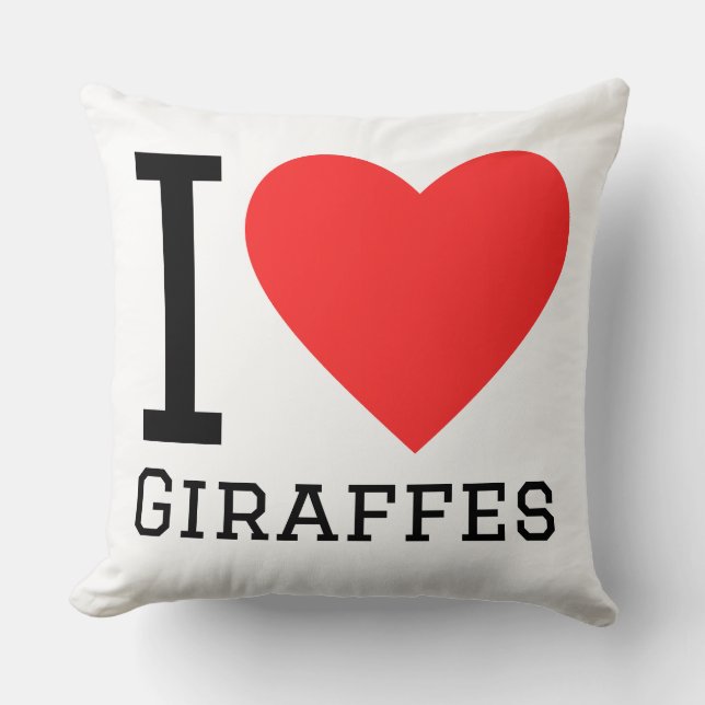 I love giraffes kudde (Framsida)