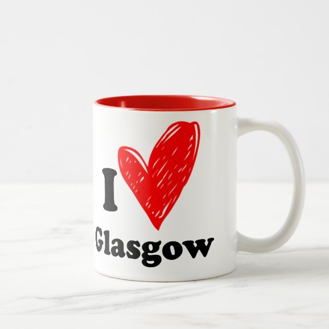 I love Glasgow Två-Tonad Mugg (Höger)
