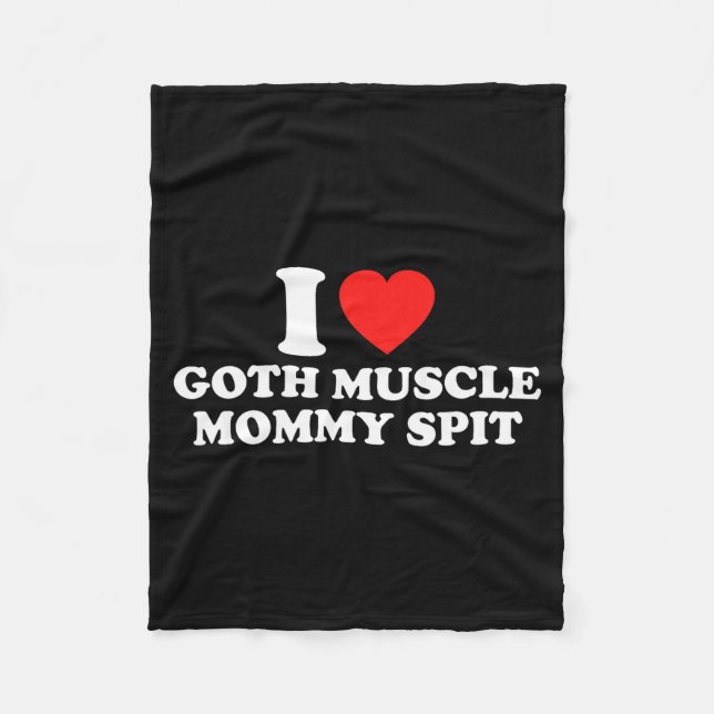 I Love Goth Muscle Mommy St  Fleecefilt (Framsidan)