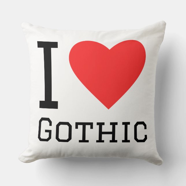 I love gothic kudde (Framsida)