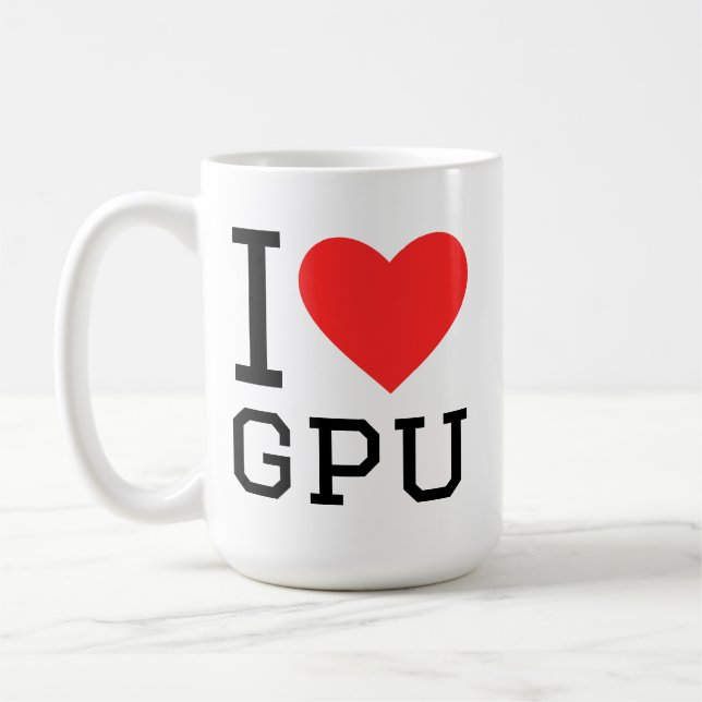 I love gpu kaffemugg (Vänster)
