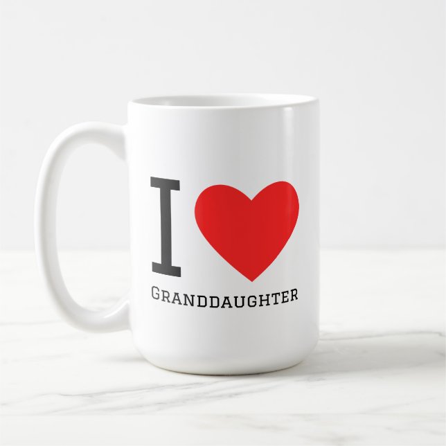 I love granddaughter kaffemugg (Vänster)