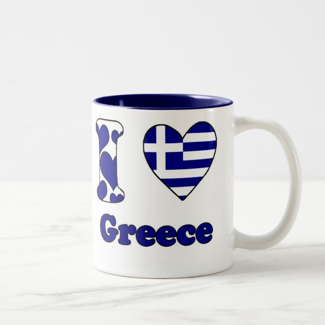 I love Greece Två-Tonad Mugg (Höger)