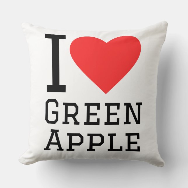 I love green apple kudde (Framsida)