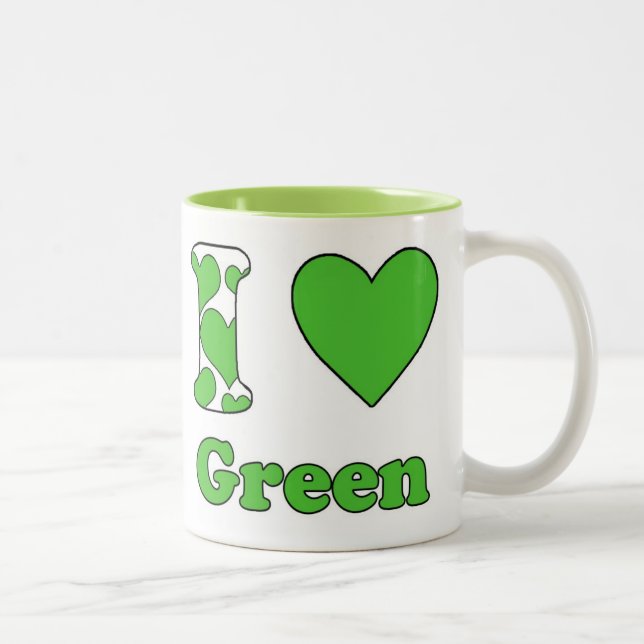 I love Green Två-Tonad Mugg (Höger)