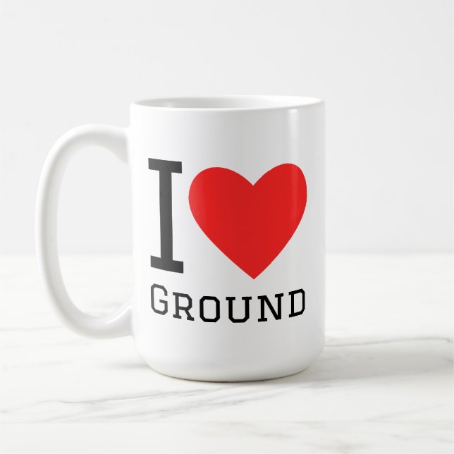 I love ground kaffemugg (Vänster)