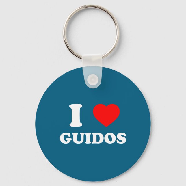 I Love Guidos Funny Italian American Quote  Nyckelring (Framsida)