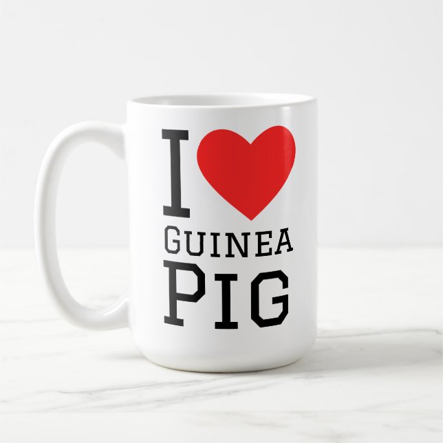 I love Guinea pig Kaffemugg (Vänster)