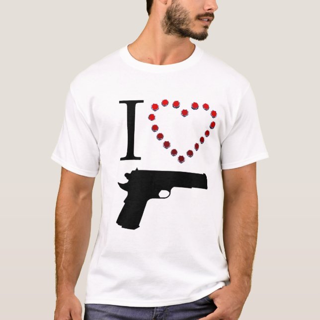 I LOVE GUN T-SHIRT (Framsida)
