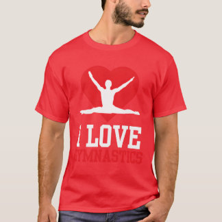 I Love Gymnastics Gymnasts Gymnast Sports Lover vi T Shirt