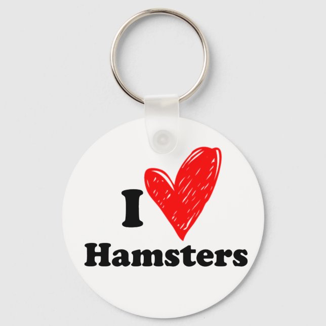 I love Hamsters Nyckelring (Framsida)