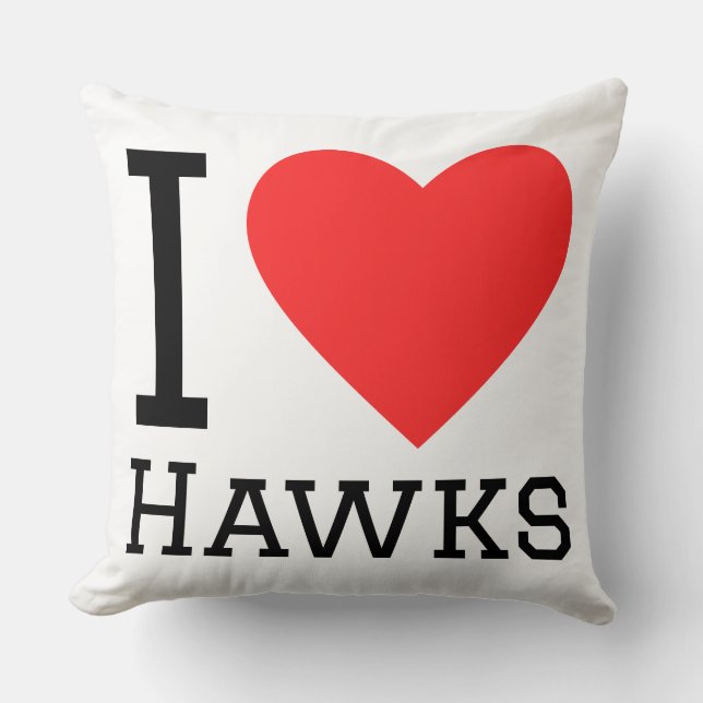I love hawks kudde (Framsida)