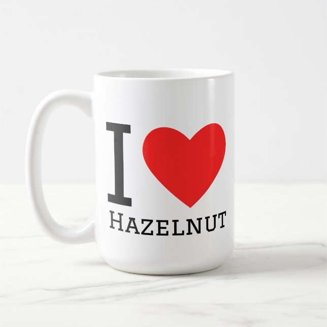 I love hazelnut  kaffemugg (Vänster)