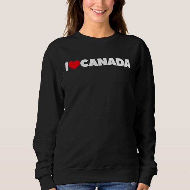 I Love Heart Canada T Shirt (Framsida)