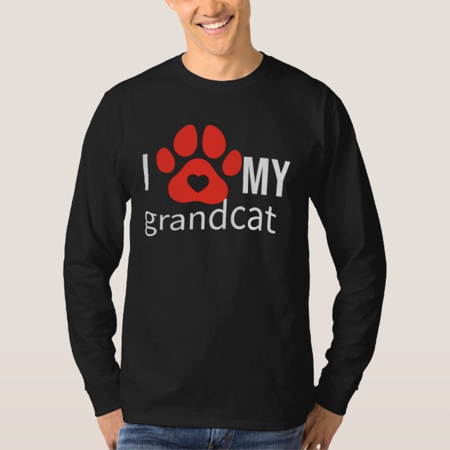 I love Heart Grandcat T Shirt (Framsida)