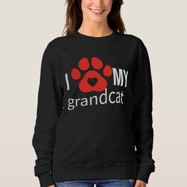 I love Heart Grandcat T Shirt (Framsida)