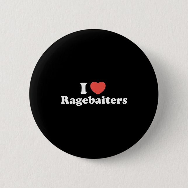 I Love Heart Ragebaiters  Knapp (Framsida)