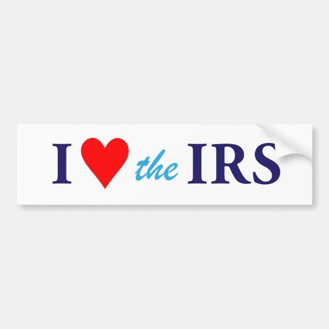 I Love Heart the IRS Bildekal (Framsidan)